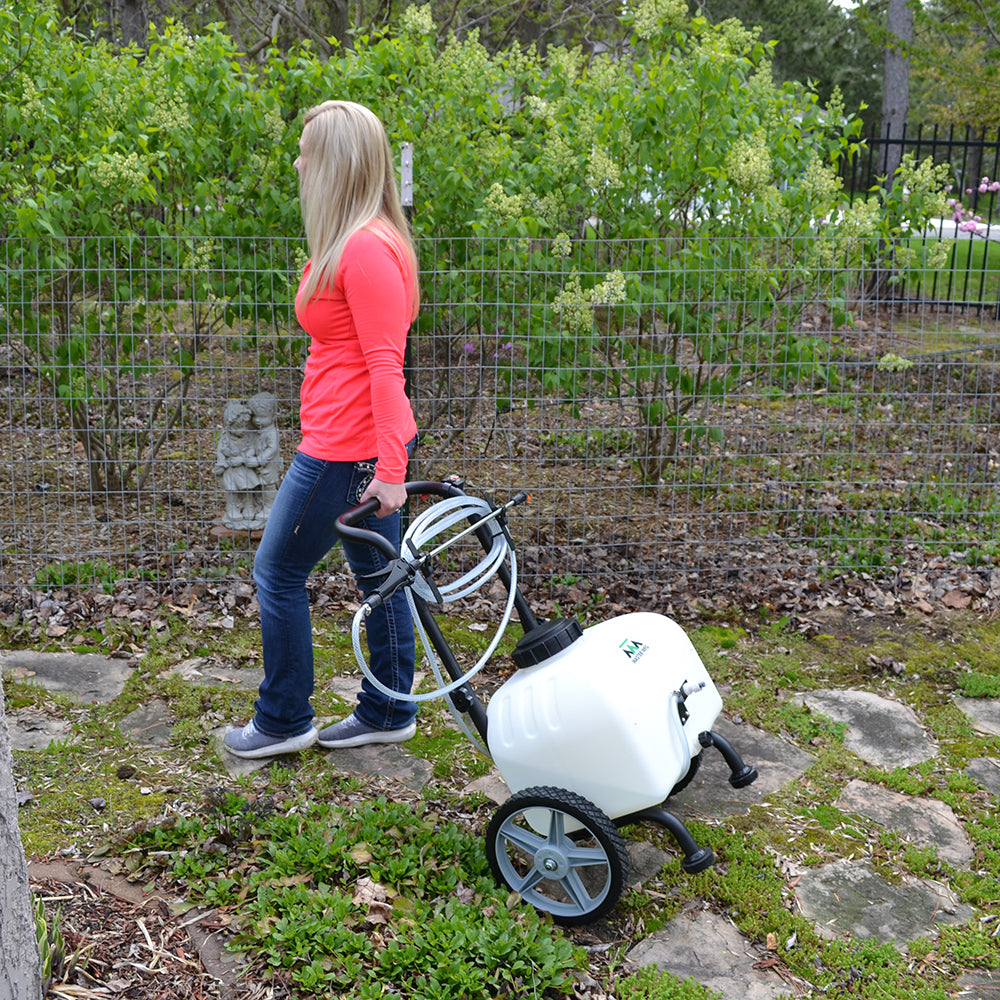 garden sprayer on wheels 9 Gallon Master Gardener Cart Sprayer
