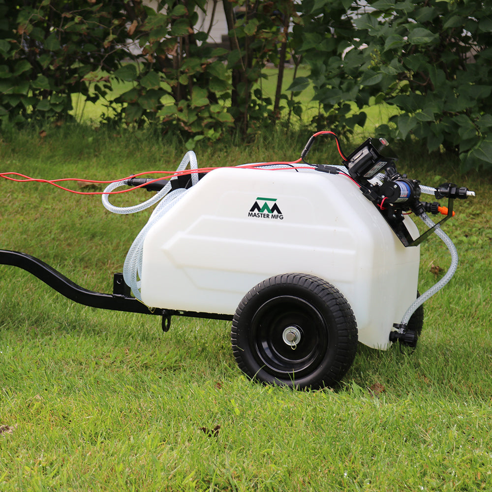 weed sprayer for garden tractor 12 Gallon Lawn Pull Behind Sprayer, 84" Swath